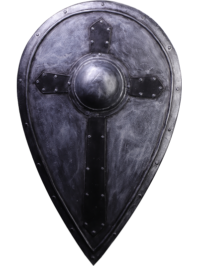 Trollfelsen LARP-Tropfenschild Metalloptik 'Templer' 